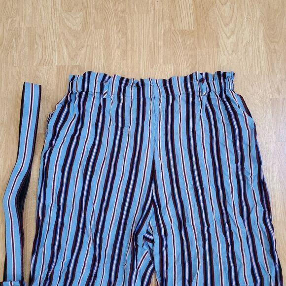 Band of Gypsies Blake Stripe Paperbag Waist Pants - Picture 4 of 12